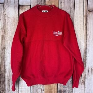 Ohio State Vintage Buckeyes Knit Sweater Lee Cotton Gameday‎ USA Large Crew